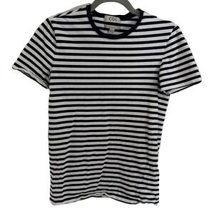 COS Black White Stripe Crew Neck Classic‎ T Shirt X-Small